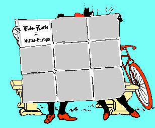 Velo-Karte von Mittel-Europa